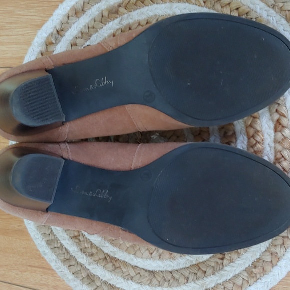Sam & Libby Camel Tan Suede Ankle Booties Women's size 10 - Picture 9 of 12
